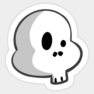 Kawaii Grim Reaper Skull Sticker